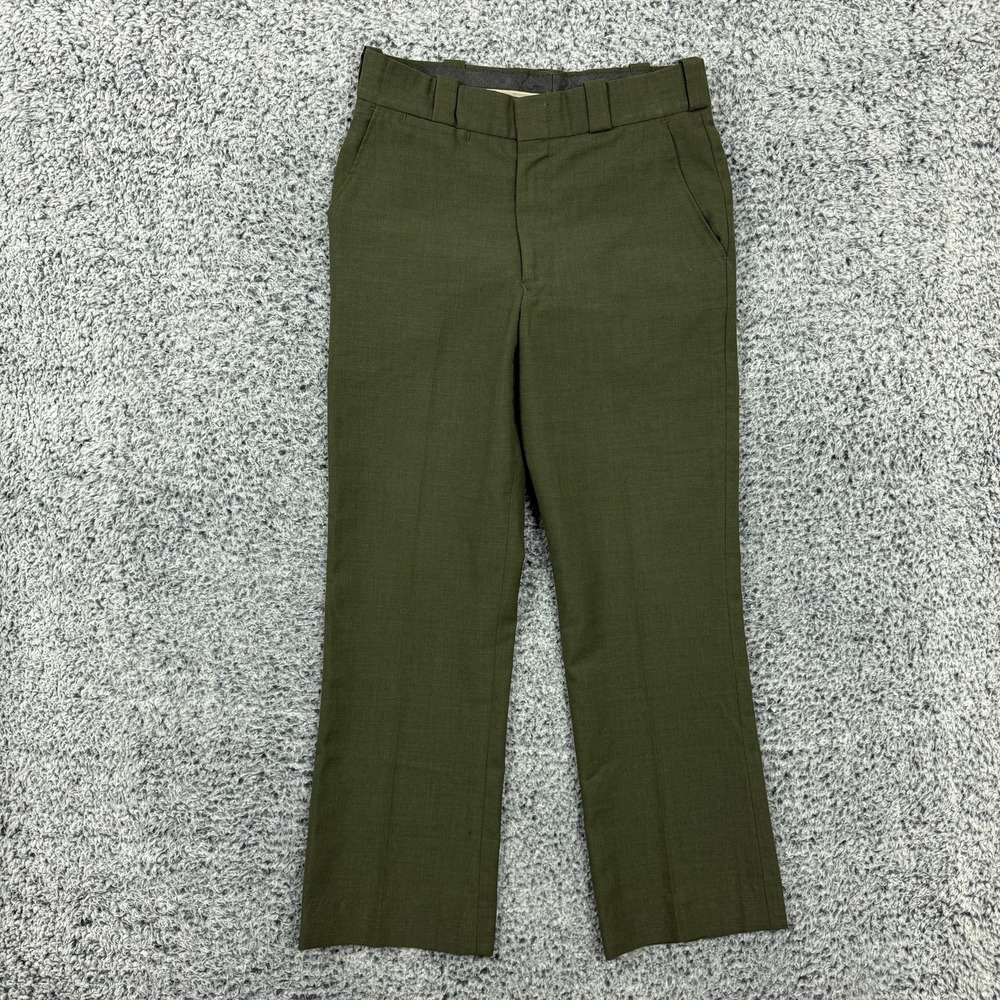 Vintage National Park Service Pants Mens 31x30 Green Wool Blend R&R Uniforms
